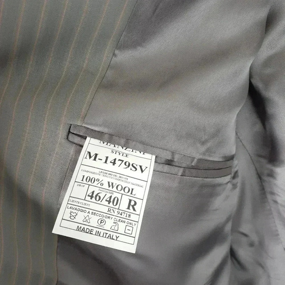 MANZINI Pura Lana Jacket Size 46/40R NWT - Picture 4 of 7